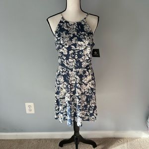 NWT. Blue & White knit dress